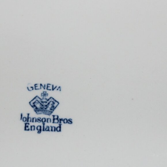 Blue And White Johnson Bros Geneva Serving Platter | Vintage Geneva Patter - Picture 5 of 12